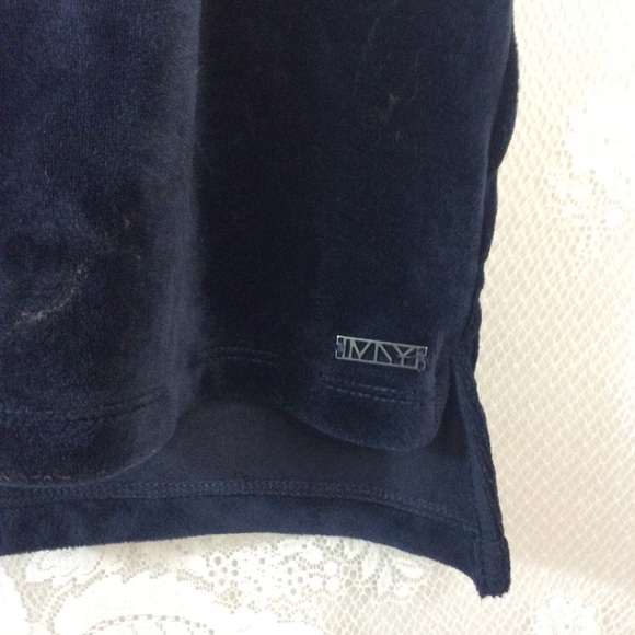 Marc New York Dark Navy Velvet Tee Shirt L - Picture 7 of 8